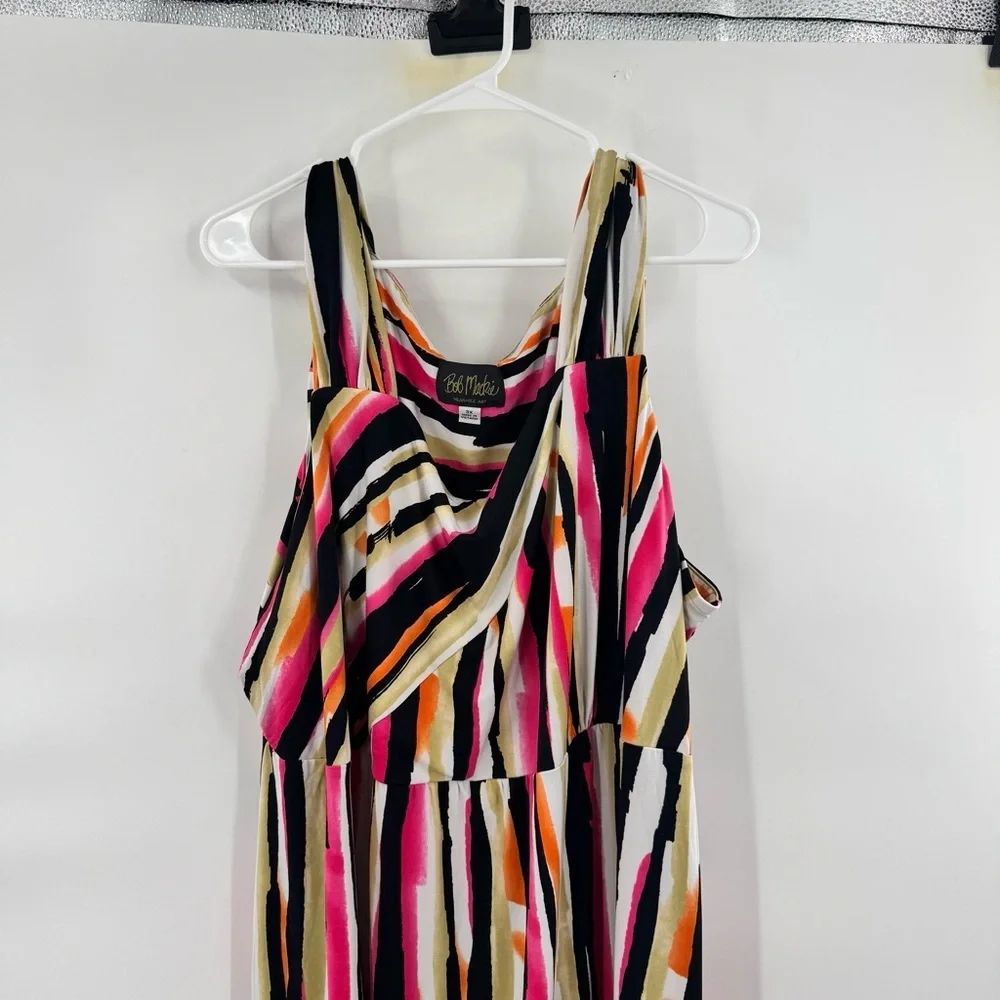 Bob Mackie Pink Maxi Sundress Sleeveless 3X